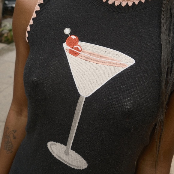 ANOTHER GIRL  Midi Dress embroidered martini dress - Picture 4 of 6